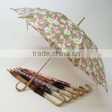 straight auto open printing ladies fashion umbrella