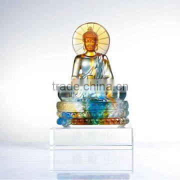 Chinese Handcrafts Liuli Buddha