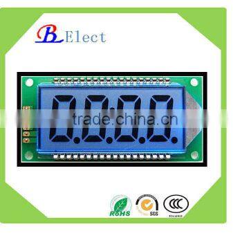 monochrome 4 digit 7 segment lcd display module