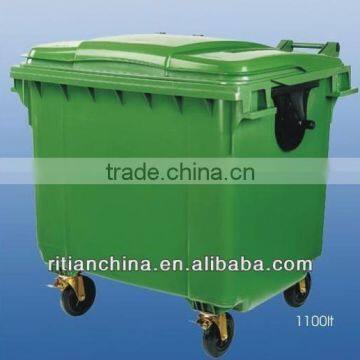 1100L outdoor big plastic garbage can/plastic dustbin/wastebin