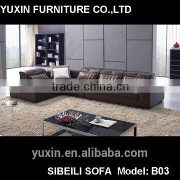 Italy corner brown leather sofa /modern leather sofa