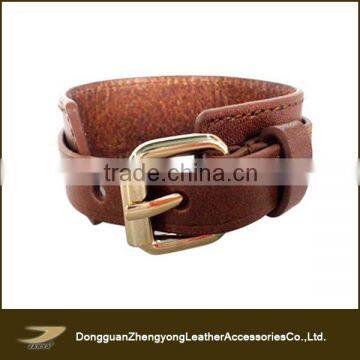 Latest popular wide leather bracelet,Genuine leather bracelet for men