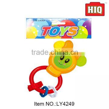 eco-friendly material funny plastic toy rings baby rattle toys