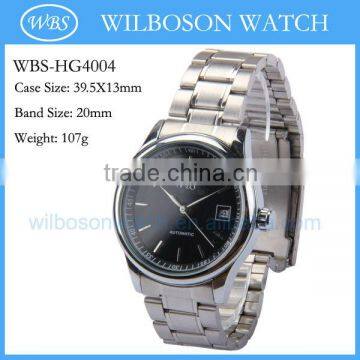Men simple automatic mechanical stainless steel watch