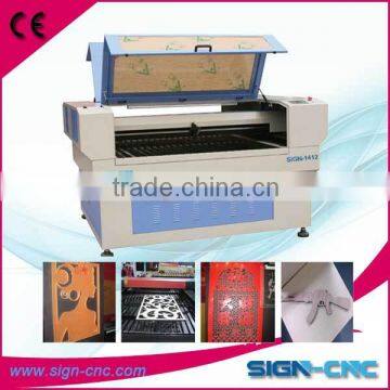 Cheap SIGN 1412 wood /MDF laser engraving cutting machine for sale