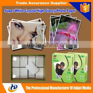 top quality super white crystal glossy photo paper