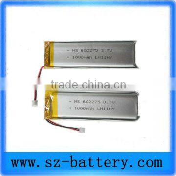 Rechargeable 3.7V Lithium Polymer Battery 1000mAh