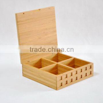 Bamboo tea Storage Box with Lid