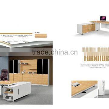 T Shape Melamine Laminated Luxury Open Space Market Wood and Steel Office Manager Desk photo-6