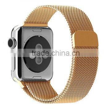 Top quality Butterfly clasp Lock Link loop watch band stainless steel for Apple Watch band bracelet strap 38mm 42mm for iwatch