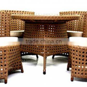 Poly rattan dinning set (6 armless chair, 1 table )