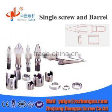 Injection screw barrel nozzle tip