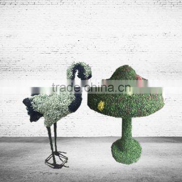 Artificial Grass Topiary Crane Shape