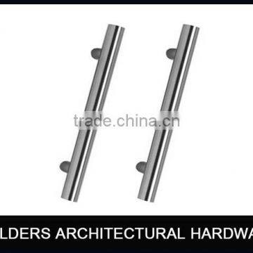 L shaped stainless steel pull handle for glass door