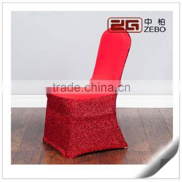 2015 New Style Colorful 200gsm Sequins Spandex Chair Covers for Sale