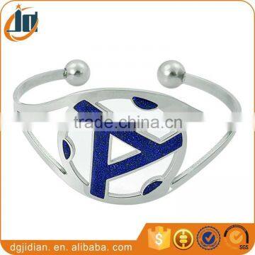 fashion silver color triangle shape greek stainless steel bracelet
