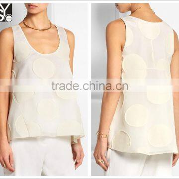 fashion clothes manufacturers A-line sleeveless round neck casual tank top SYA15175