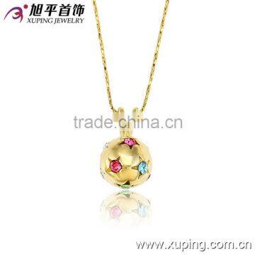 xuping jewelry 14K gold colorful ball design rhinestone pendant