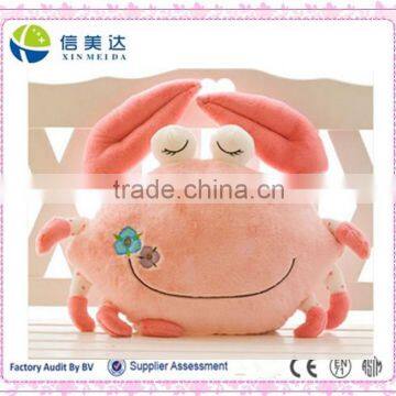 A+ Factory China custom plush pink crab stuffed crab soft toy sea animals