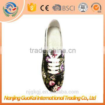 Color china bulk wholesale fashion breathable slip on printed canvas shoes