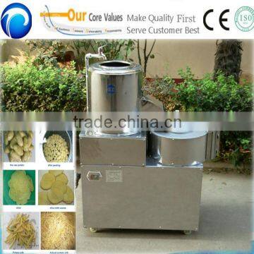 Popular for restruant Potato washing peeling and slicing machine with 12 months warranty