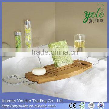 New hot products on the market modern design bamboo bath caddy alibaba prices