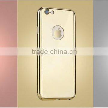 3 in 1 Full Cover Protective Mobile Phone Cover for IPhone 6 Chromed 360 Case With Tempered Glass Supplier's Choice