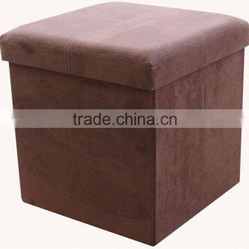 stronger!! Brown Corduroy folding storage ottoman