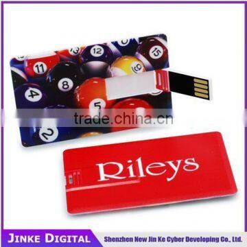 Card shaped business card usb flash drive with custom logo printing