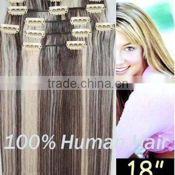 Mixed Color Brazilian Remy Hair 120g Clip In Hair Extensions For Black Women Remy Hair Extensions No Sheding