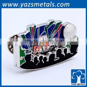 cheap custom metal printing pin badge emblem