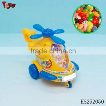 cartoon series pull line helicopter candy toy