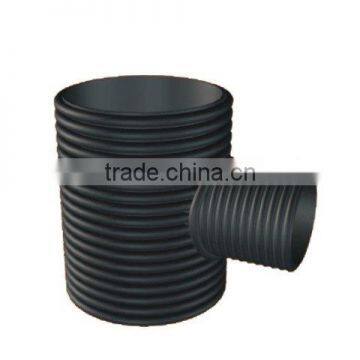 HDPE Double Wall Corrugated Pipe Fittings: Reducing Tee