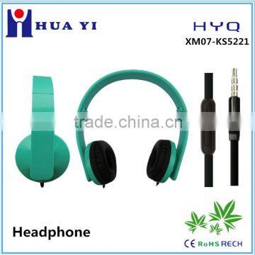 Cheap Hot Sale Cute Funny Good Sound Flat Cable Headphone With Mic for PC, Mobile