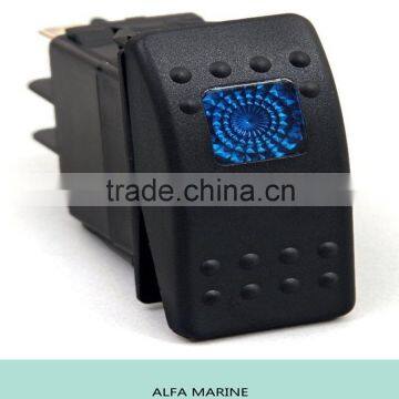 Waterproof With Light On/Off Boat Marine SPST 3 Blue LED Rocker Switch photo-3