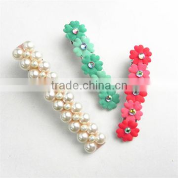 free sample hot sale cotton plastic baby barrettes