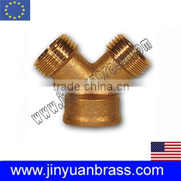 Brass Y connector garden fitting