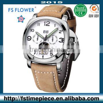 FS FLOWER - Chinese Mechanical Date Movement Watch At Cheap