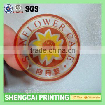 OEM CMYK transparent PVC sticker GZSC-AS042