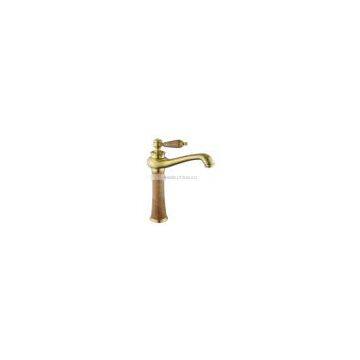 gold basin mixer with marble high quality Sanitary Wares basin mixer