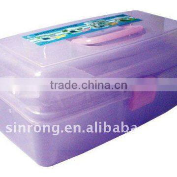 Professional plastic hairdressing&cosmetic tool case E025