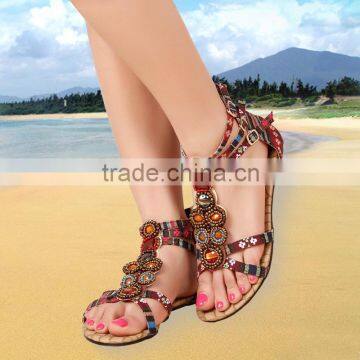 Bohemia diamond beaded sandals beach shoes