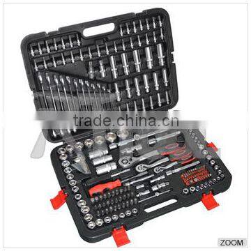 hz rttools 215pc 1/4" & 1/2" & 3/8" Dr. 50BV30 Socket Wrench Set in Blow Mold Plastic Case