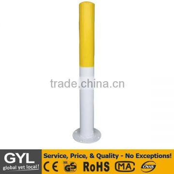 white and yellow plastic coated fence post/recycled sign post