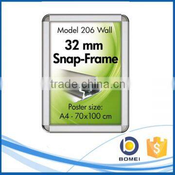 Aluminum custom size clip style photo frame