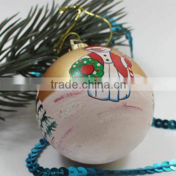 2016 new designs Chritsmas ball,hand painted shinny plastic ball