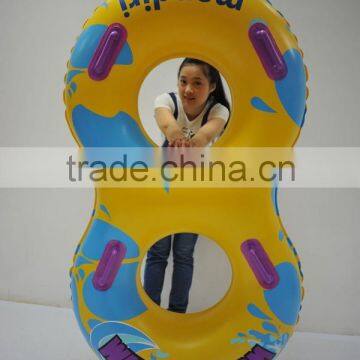 Wholesale inflatable river float tube twin swim ring for water park