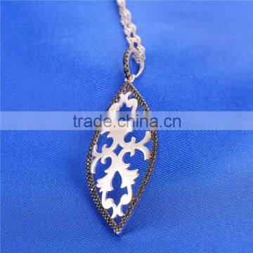 Fashion 925 Silver Flower Earring Pendant Jewelry Set E003 photo-3