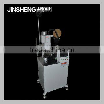 2016 update JS-6001 auto one end automatic cable & wire coiling machine and wrapping machine terminal press equipment