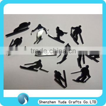 elegant black customized laser cut acrylic character toy for children holiday decoration gift